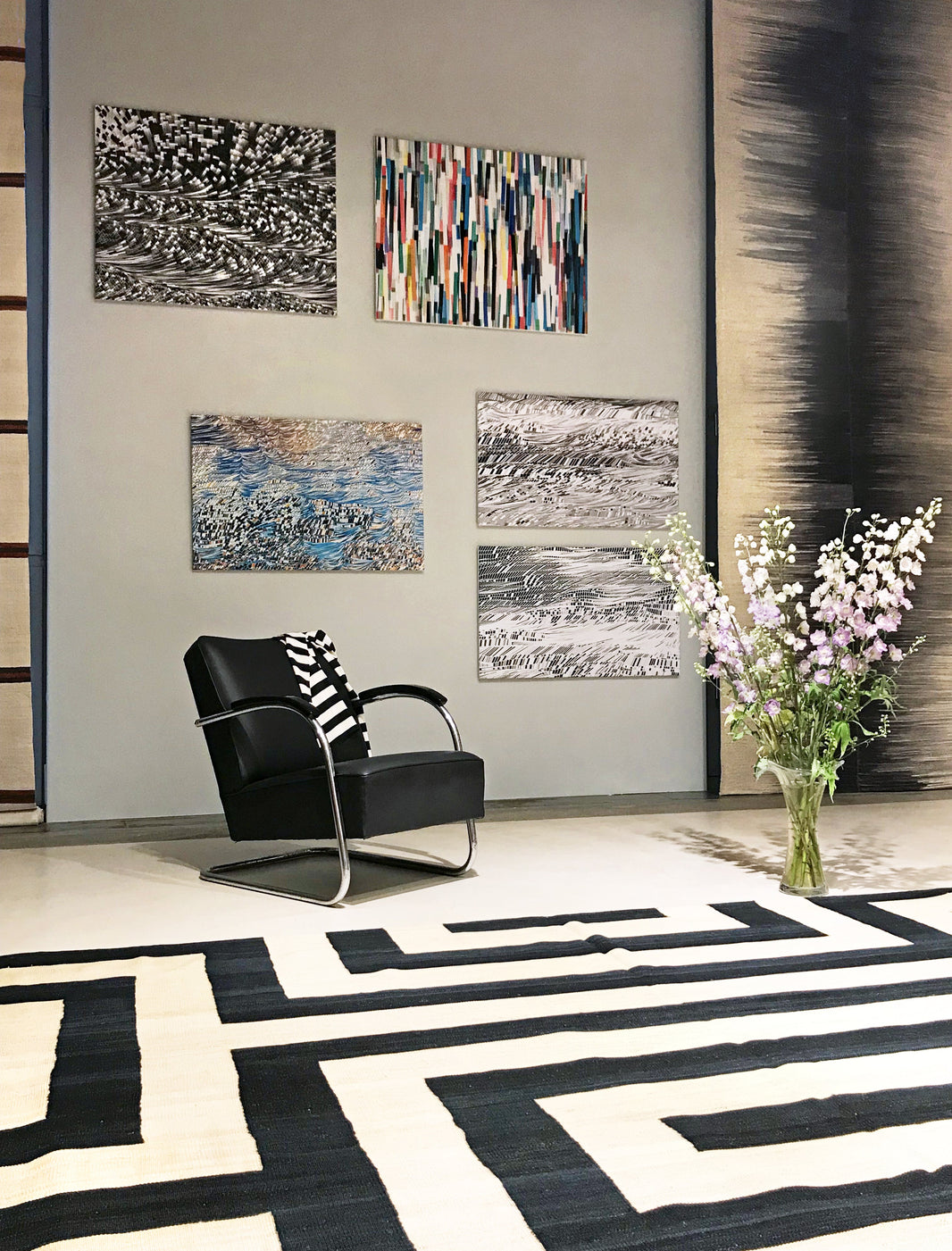 Schwarz-Weiß Kelims und generative Kunst